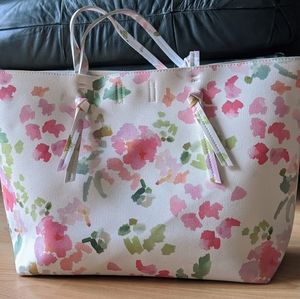 Indigo Essential Tote - Watercolor Floral EUC